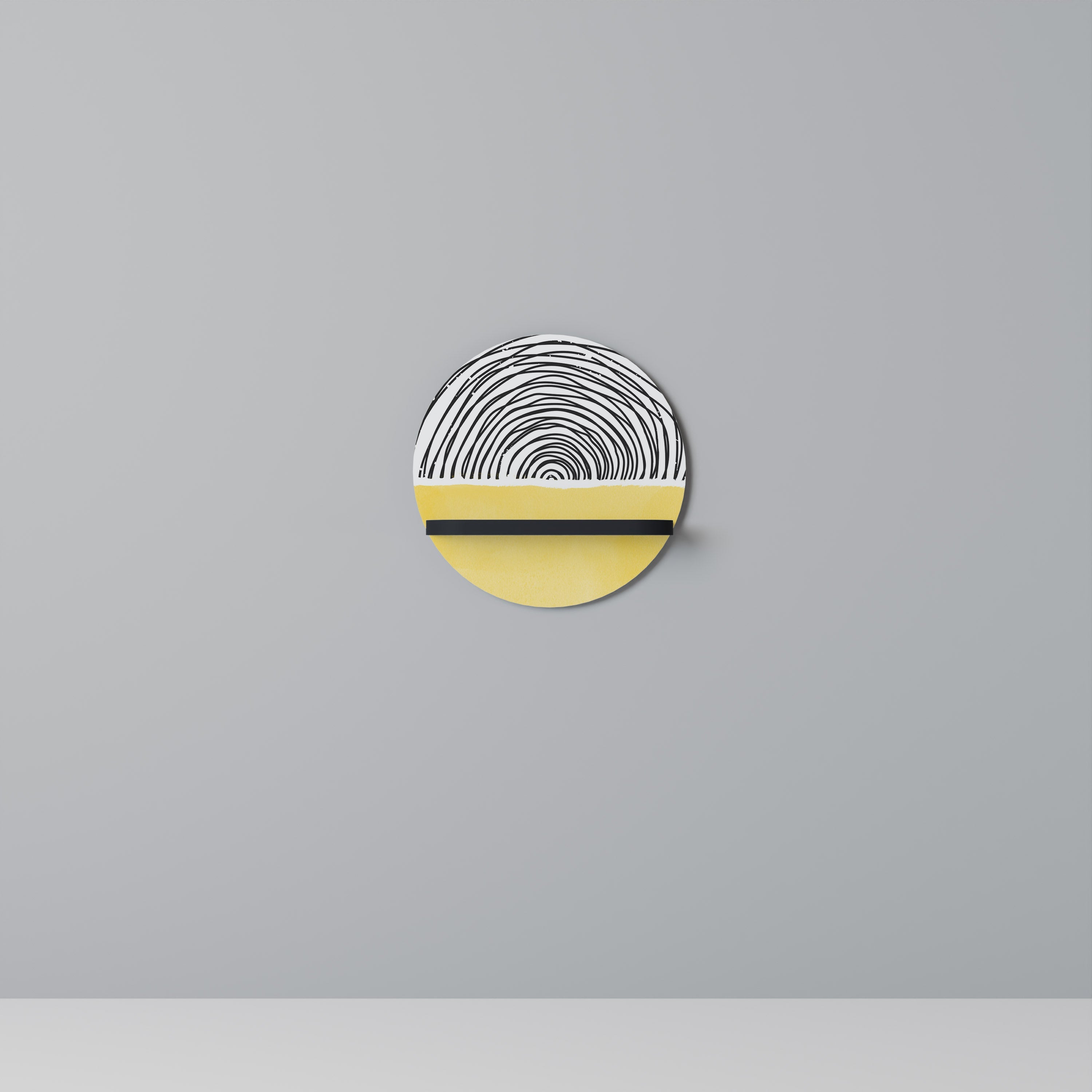 SUNNY TREASURE Rundes Kunstregal in Schwarz