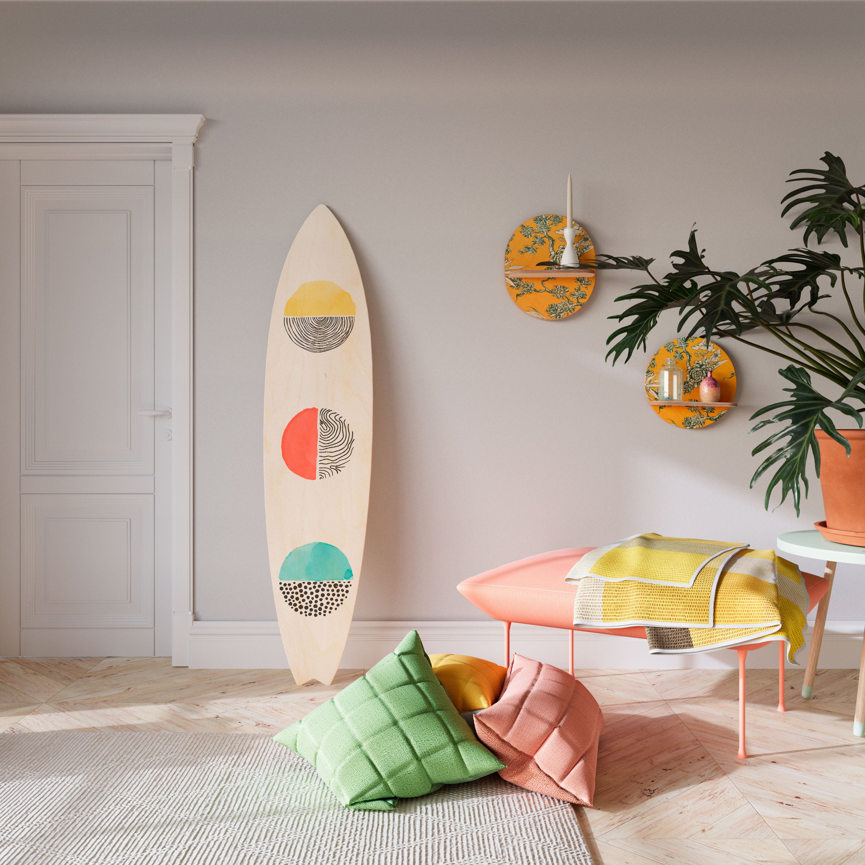 SUNNY TREASURE Deko-Surfboard