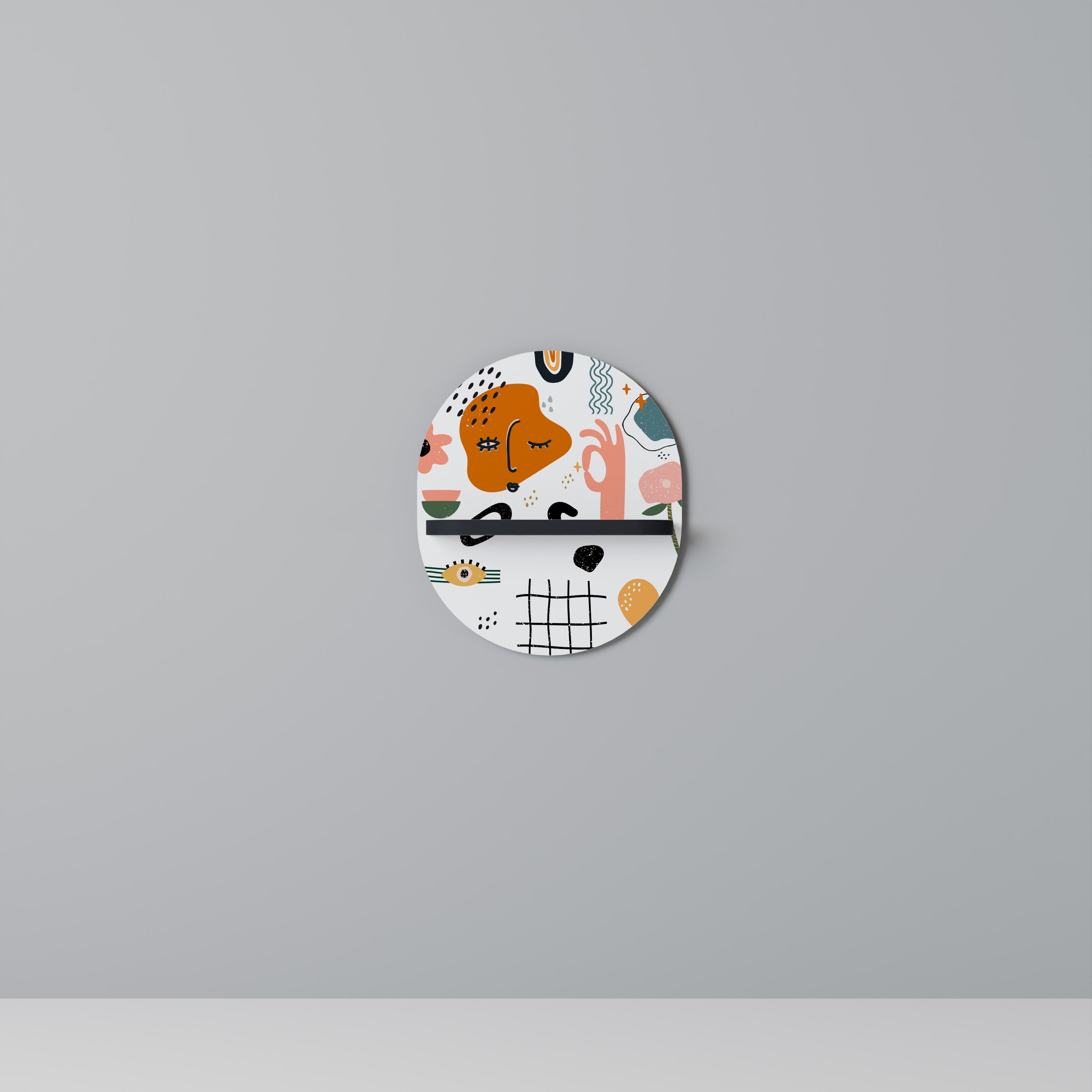 MATISSE WHIMSY Ovales Kunstregal in Schwarz