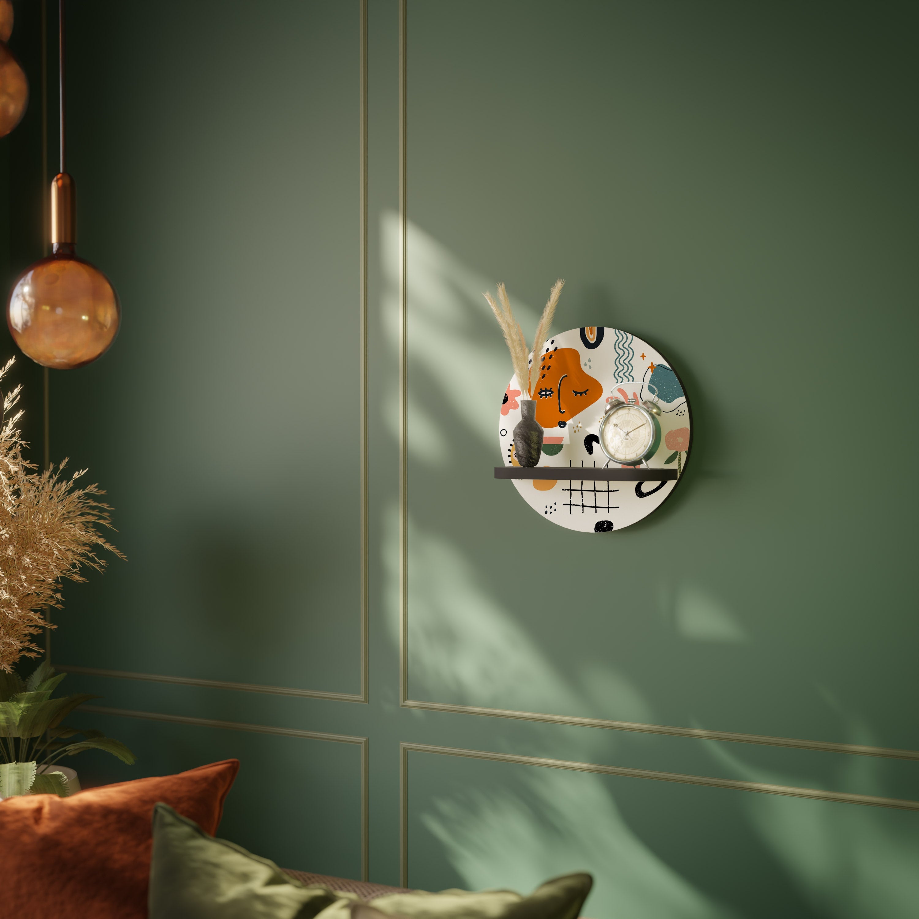 MATISSE WHIMSY Rundes Kunstregal in Schwarz