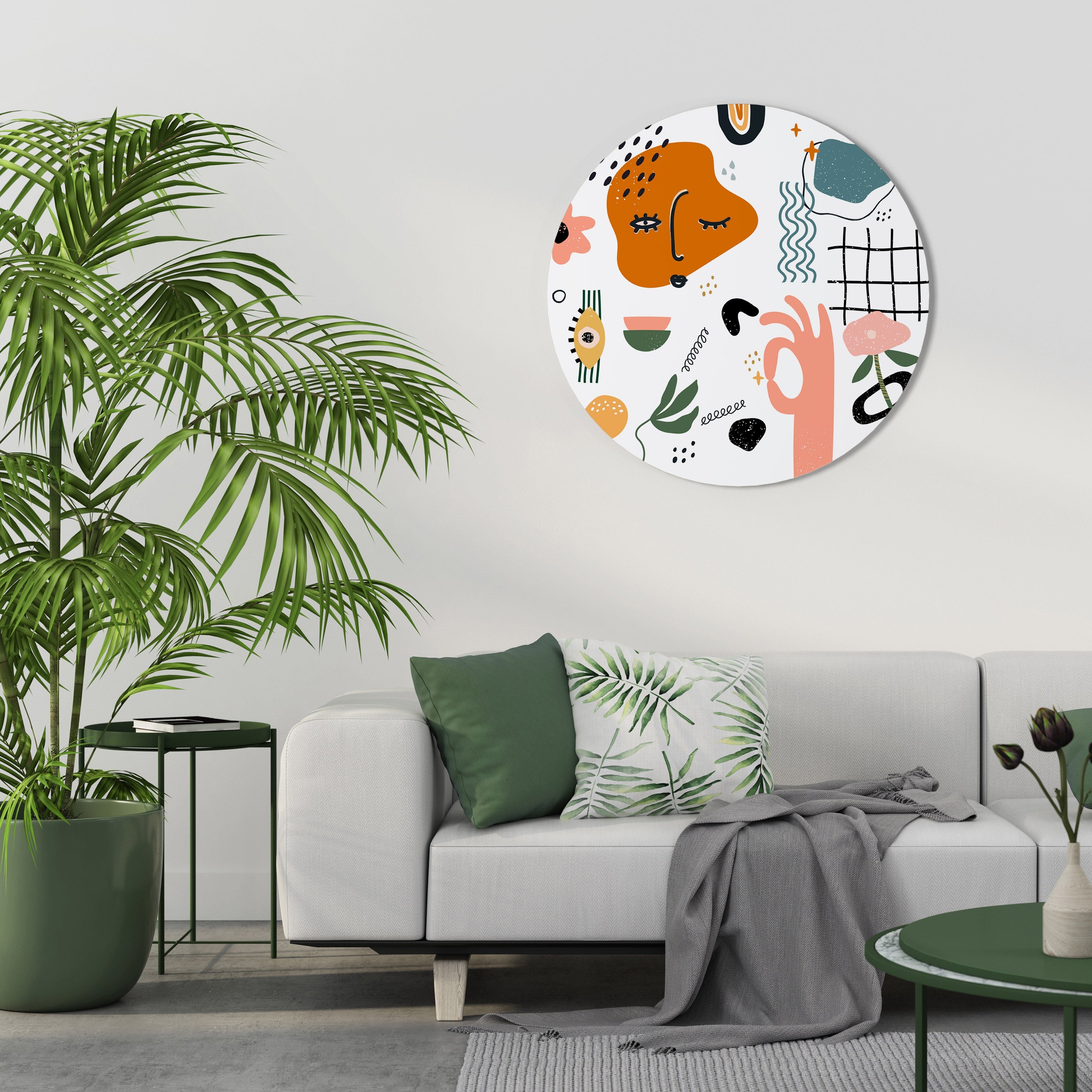 MATISSE WHIMSY Runde Wanddekoration Ø 69 cm