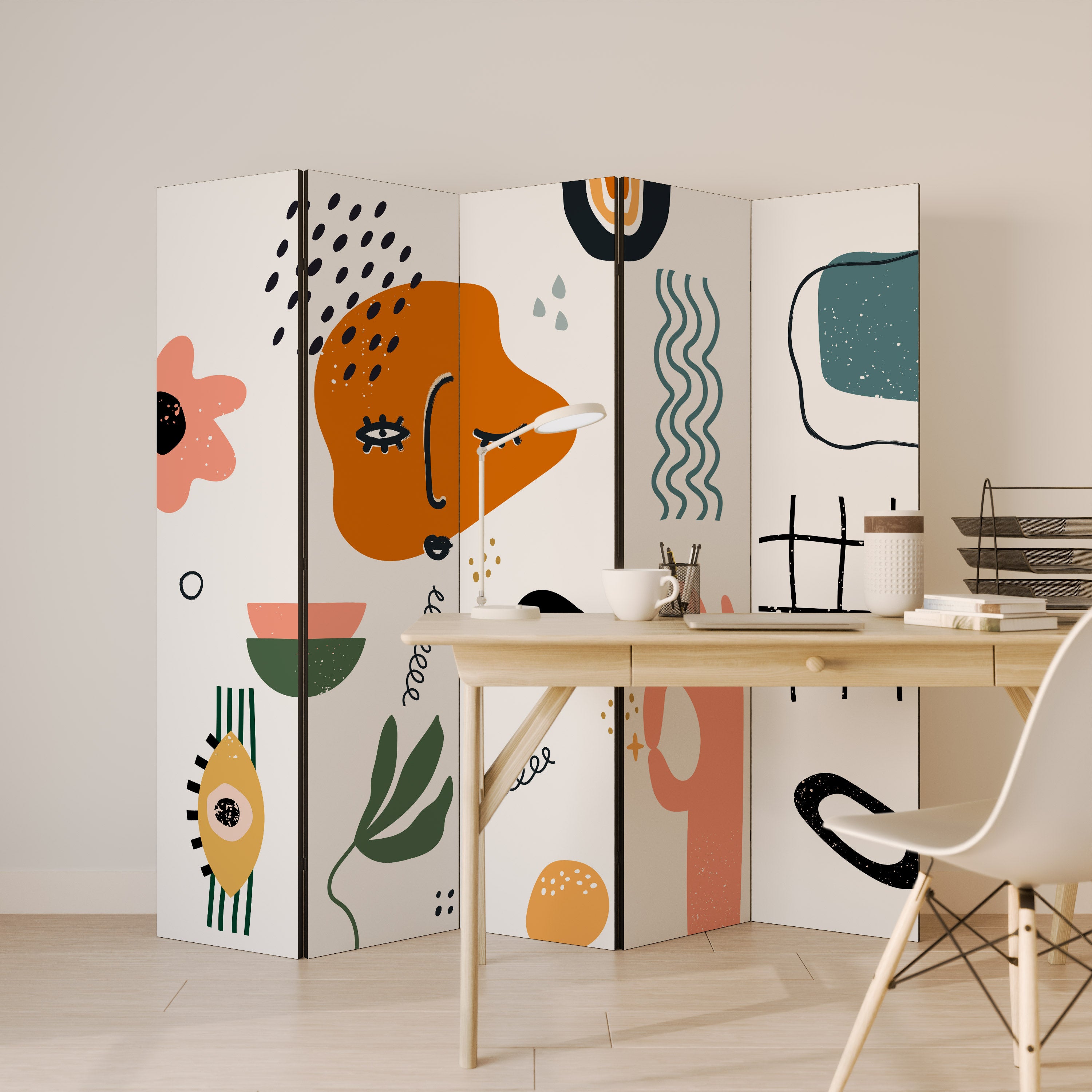 MATISSE WHIMSY 5-Panel Room Divider