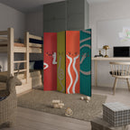 LIVELY FEATURES Dekorativer Paravent - 4-teilig