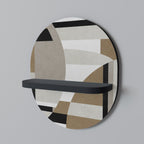 DELICATE MEMENTO Ovales Kunstregal in Schwarz