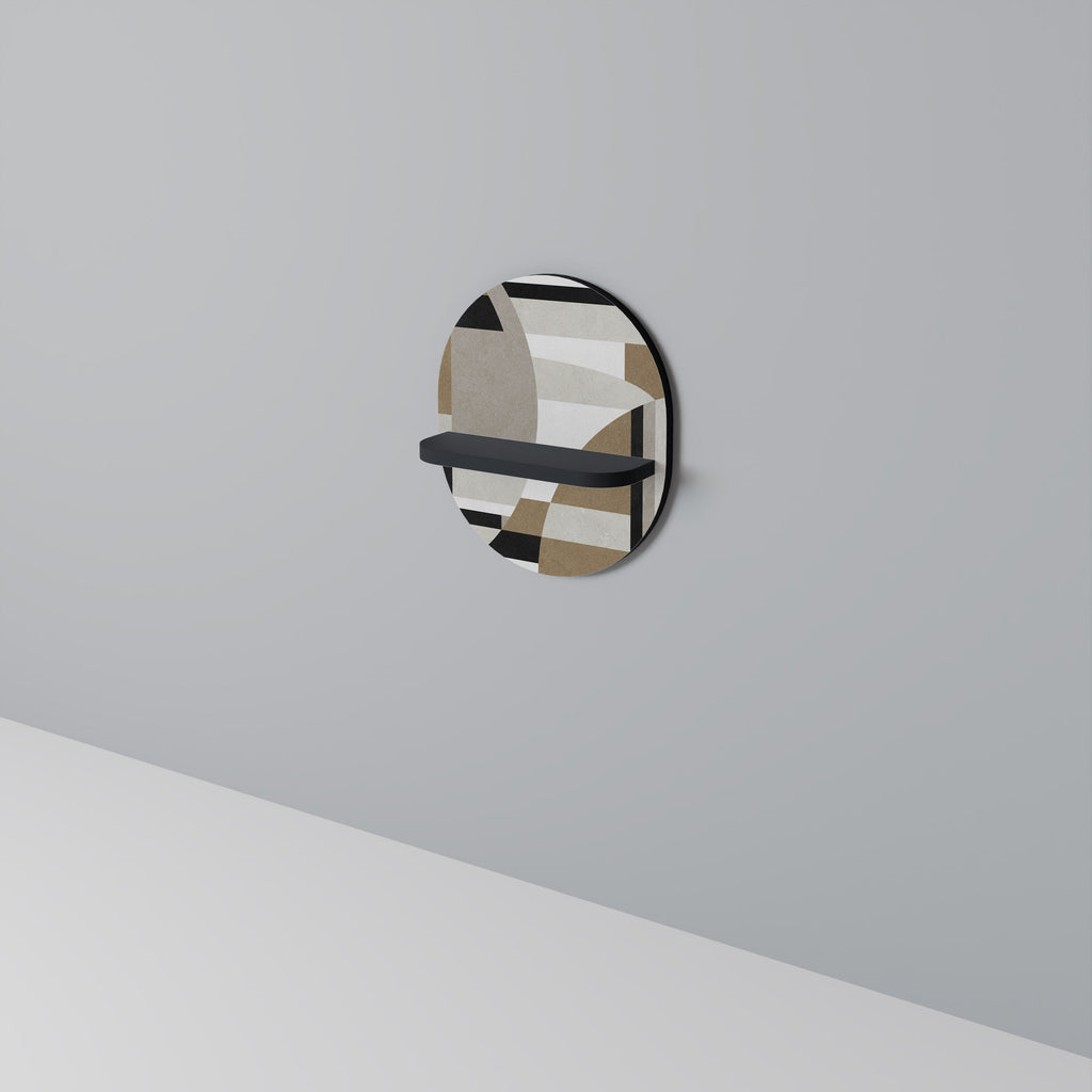 DELICATE MEMENTO Ovales Kunstregal in Schwarz