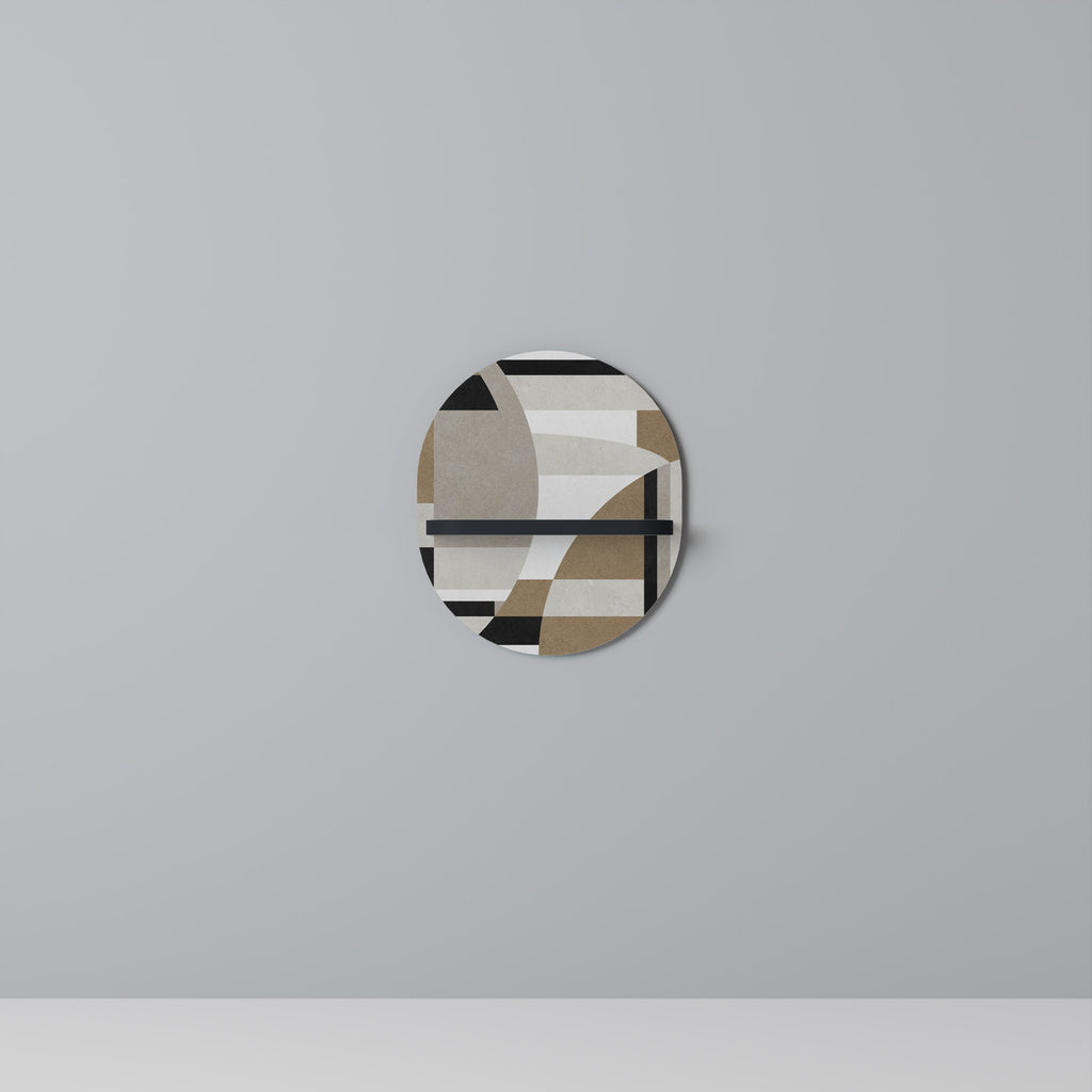 DELICATE MEMENTO Ovales Kunstregal in Schwarz