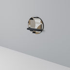 DELICATE MEMENTO Round Art Shelf In Black Finish