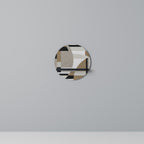 DELICATE MEMENTO Round Art Shelf In Black Finish
