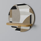 DELICATE MEMENTO Rundes Kunstregal in Eiche-Optik