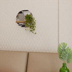 DELICATE MEMENTO Rundes Kunstregal in Eiche-Optik