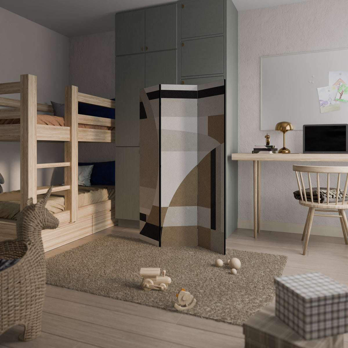 DELICATE MEMENTO 3-Panel Room Divider