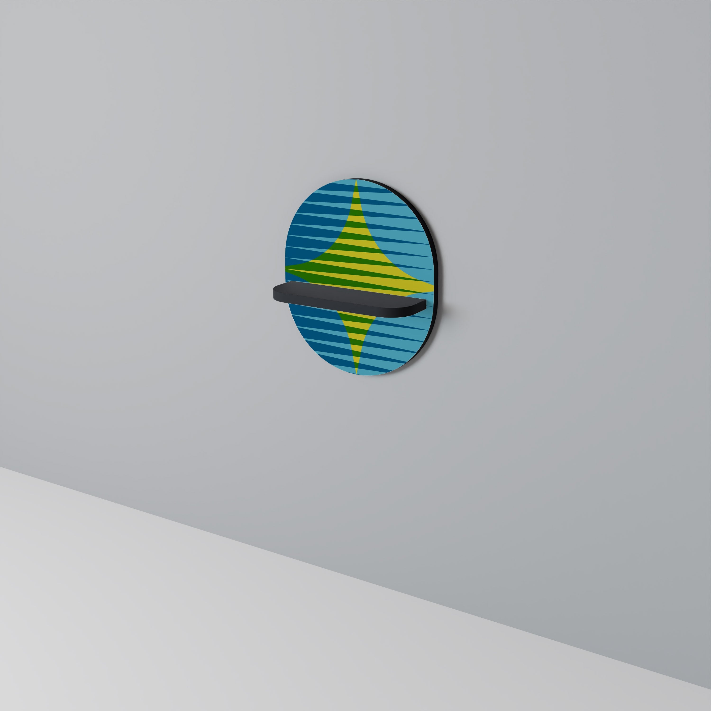 PERFECTION PICKS Ovales Kunstregal in Schwarz