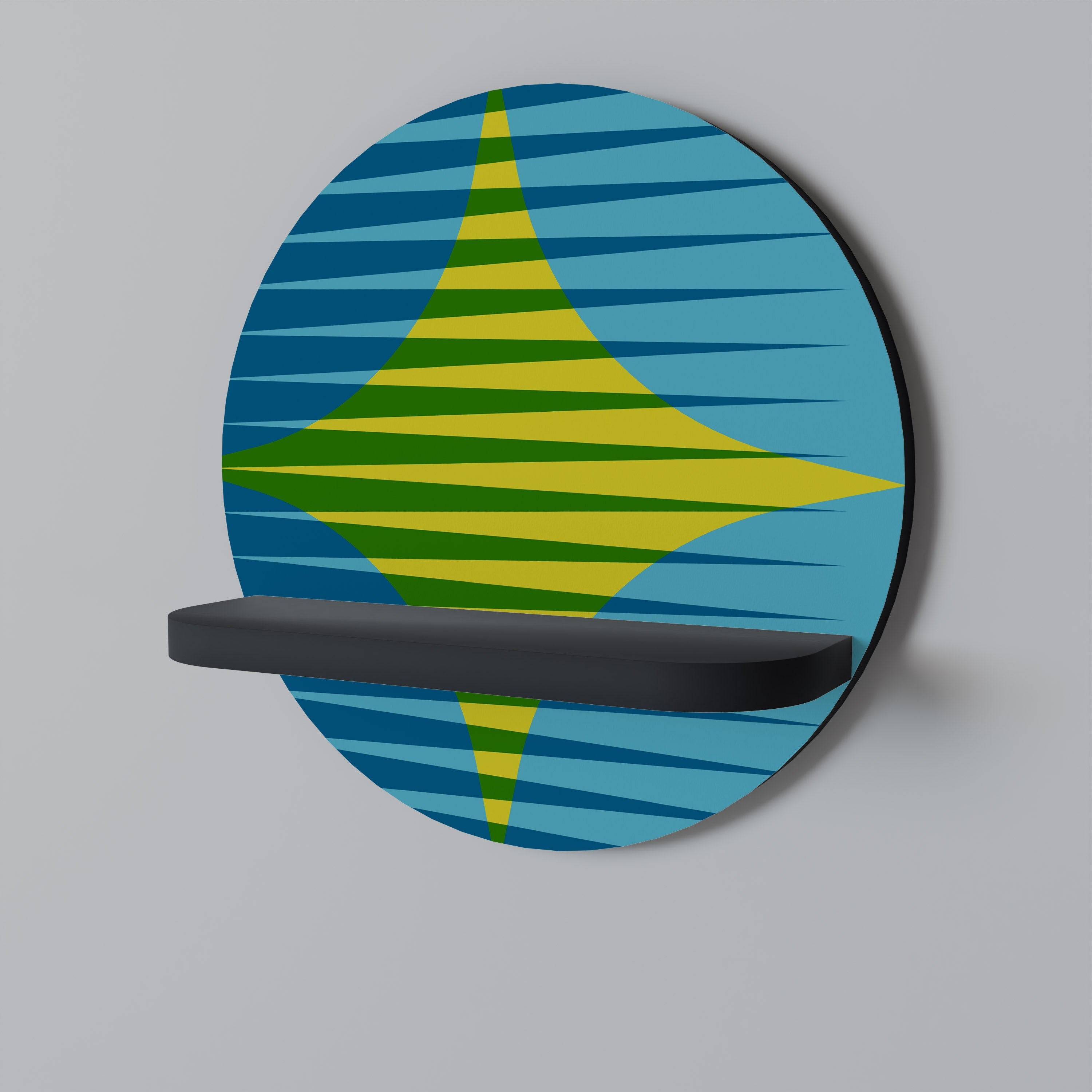 PERFECTION PICKS Rundes Kunstregal in Schwarz