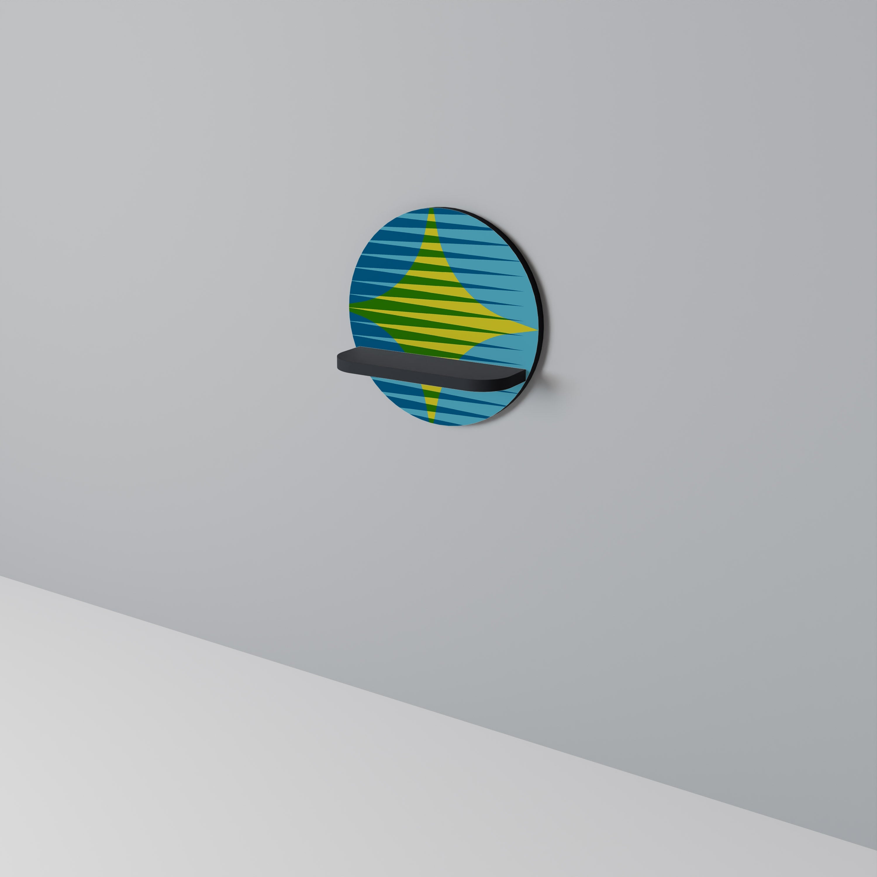 PERFECTION PICKS Rundes Kunstregal in Schwarz