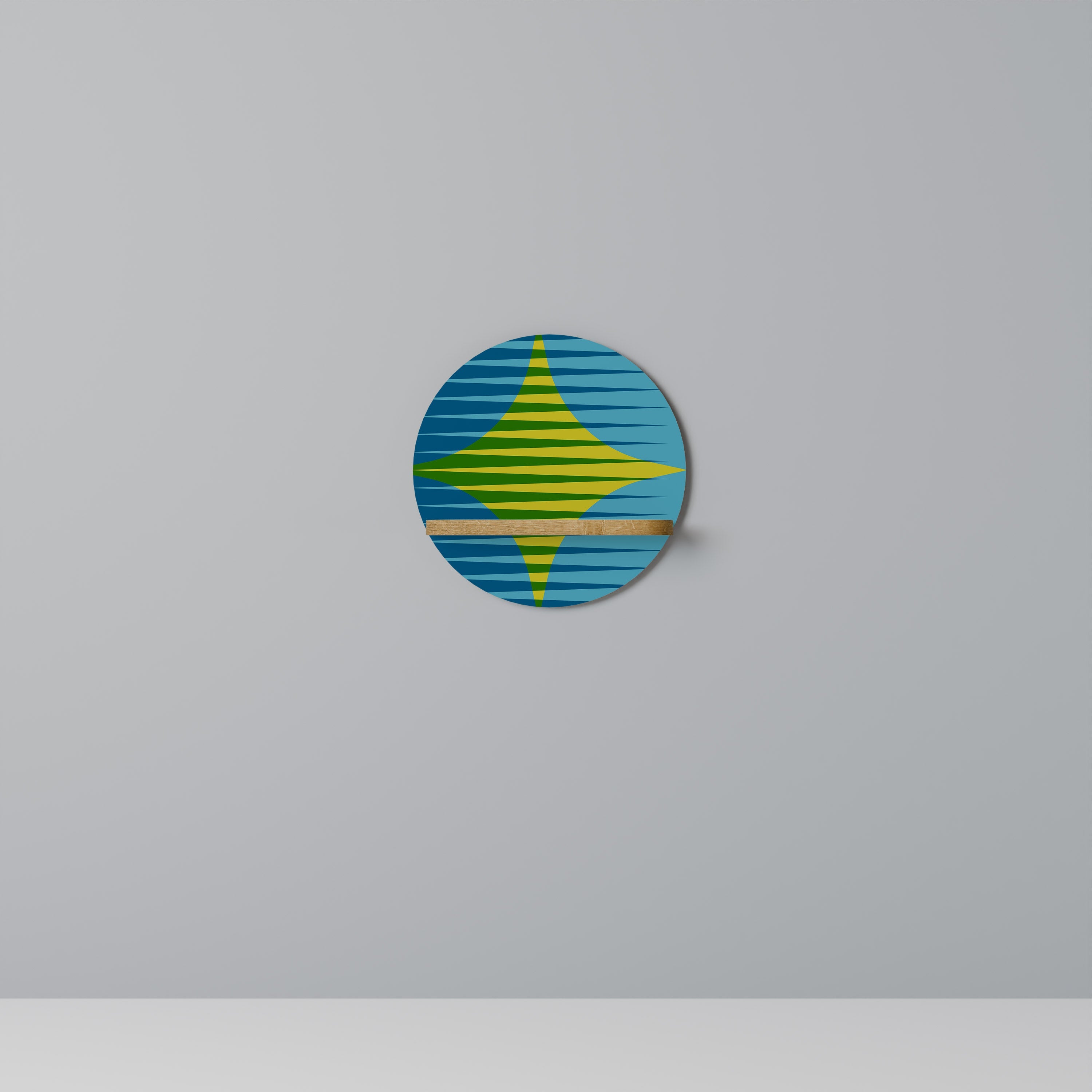 PERFECTION PICKS Rundes Kunstregal in Eiche-Optik