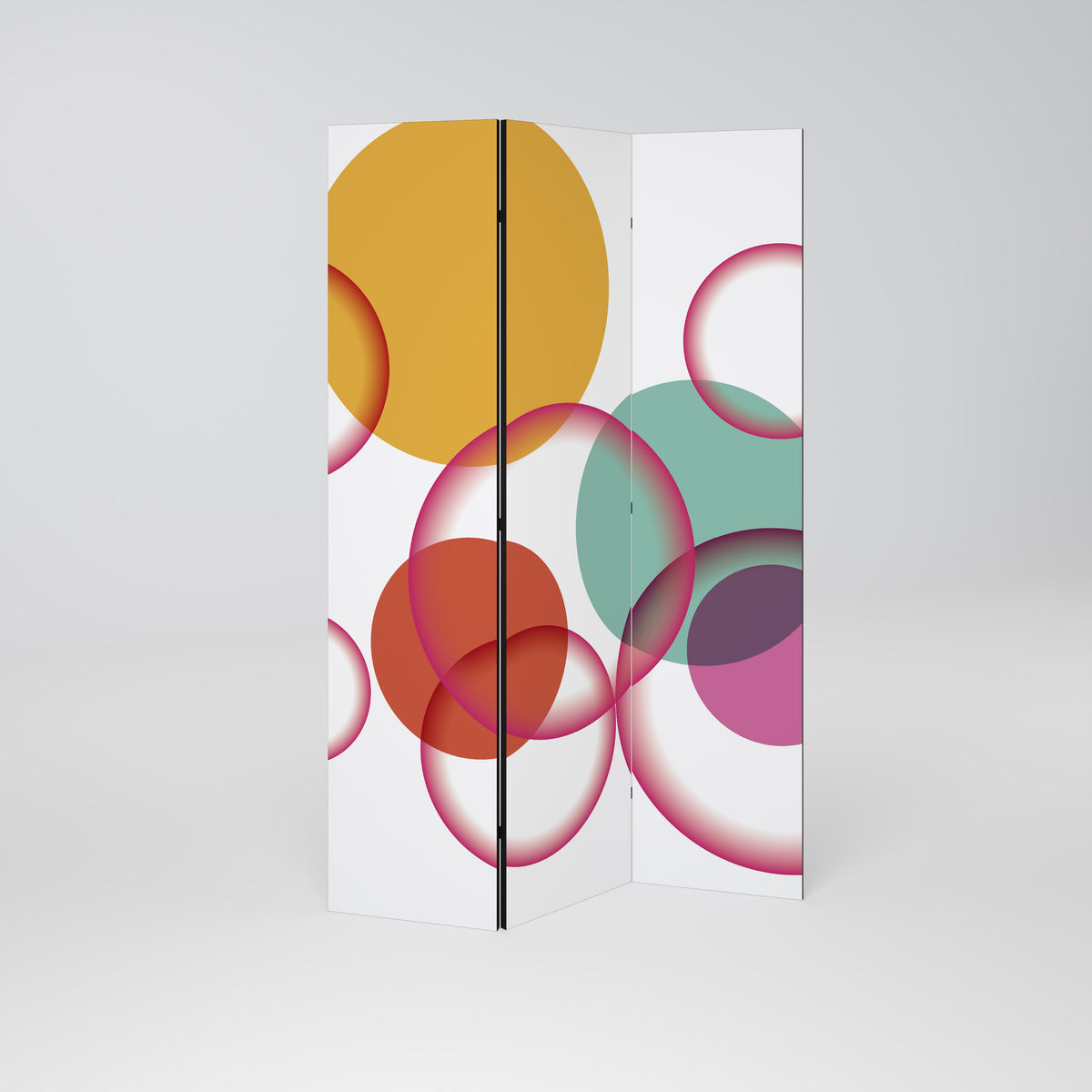BUBBLE WISH 3-Panel Room Divider