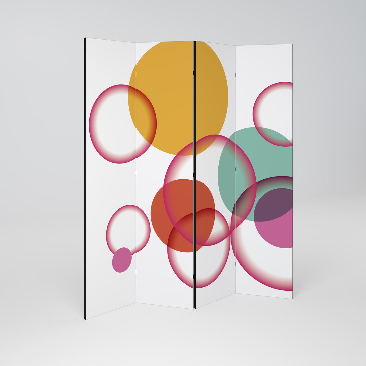 BUBBLE WISH 4-teiliger Paravent