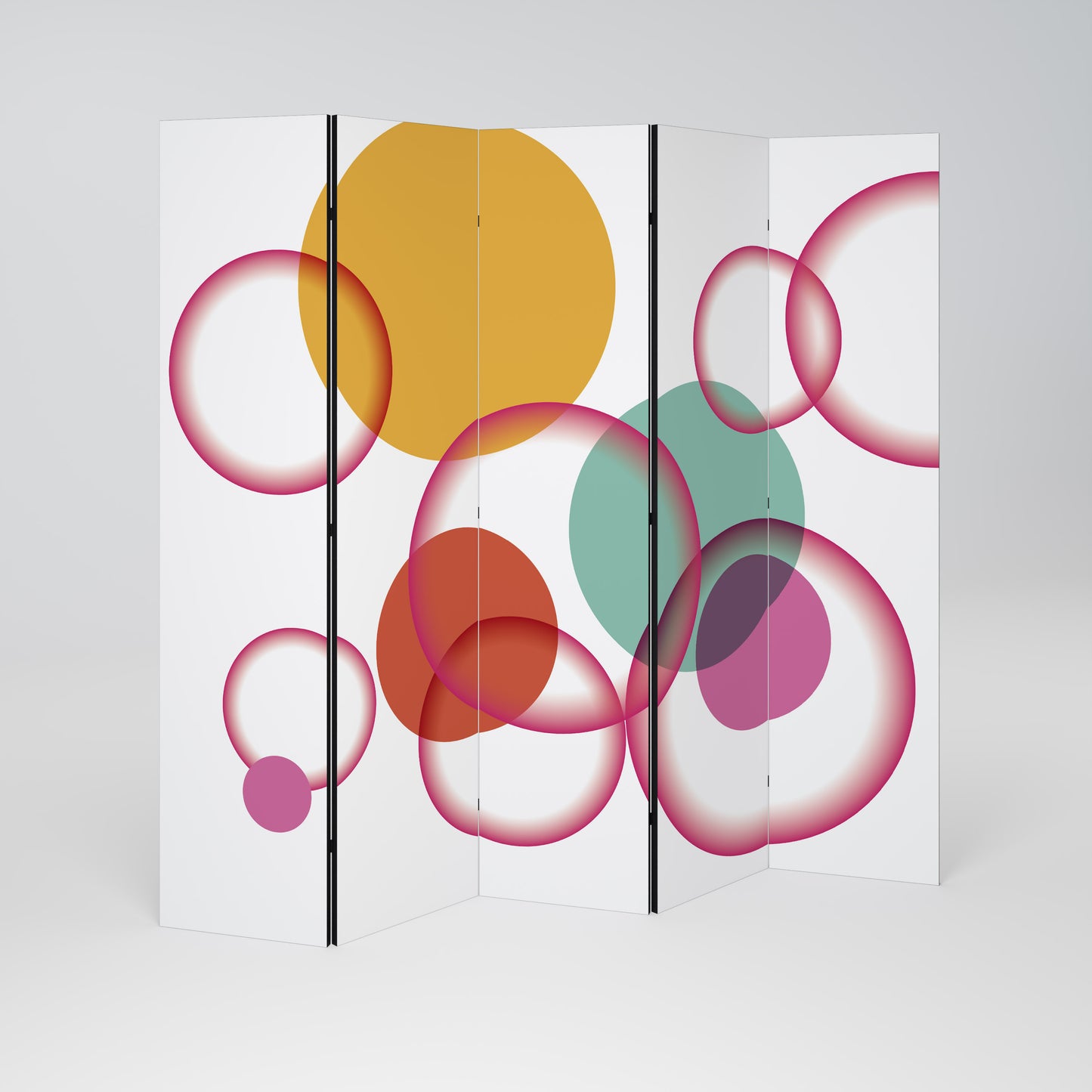 BUBBLE WISH 5-teiliger Paravent