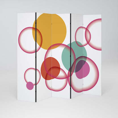 BUBBLE WISH 5-teiliger Paravent
