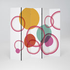 BUBBLE WISH Dekorativer Paravent - 5-teilig