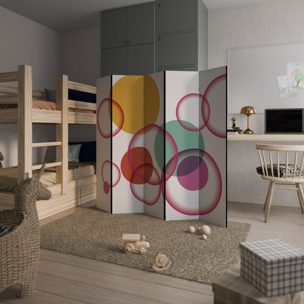 BUBBLE WISH Decorative 5-Panel Room Divider