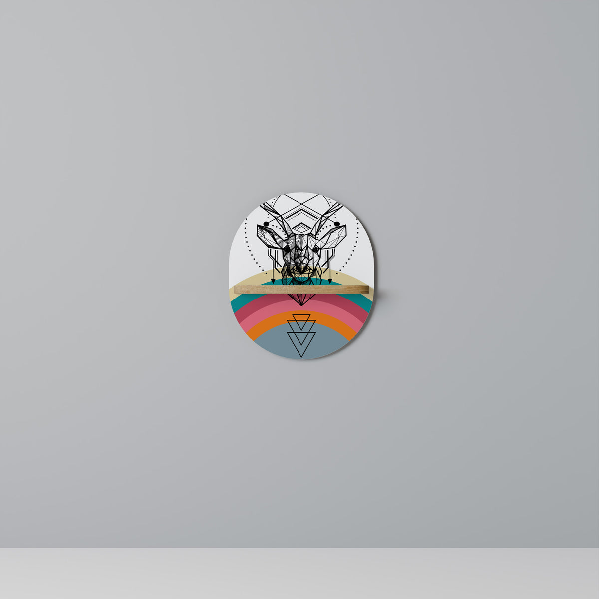 DEER OF COLOR Dekoratives Wandregal