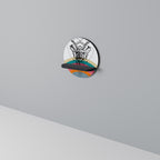 DEER OF COLOR Rundes Kunstregal in Schwarz