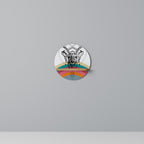 DEER OF COLOR Round Art Shelf In Oak Effect