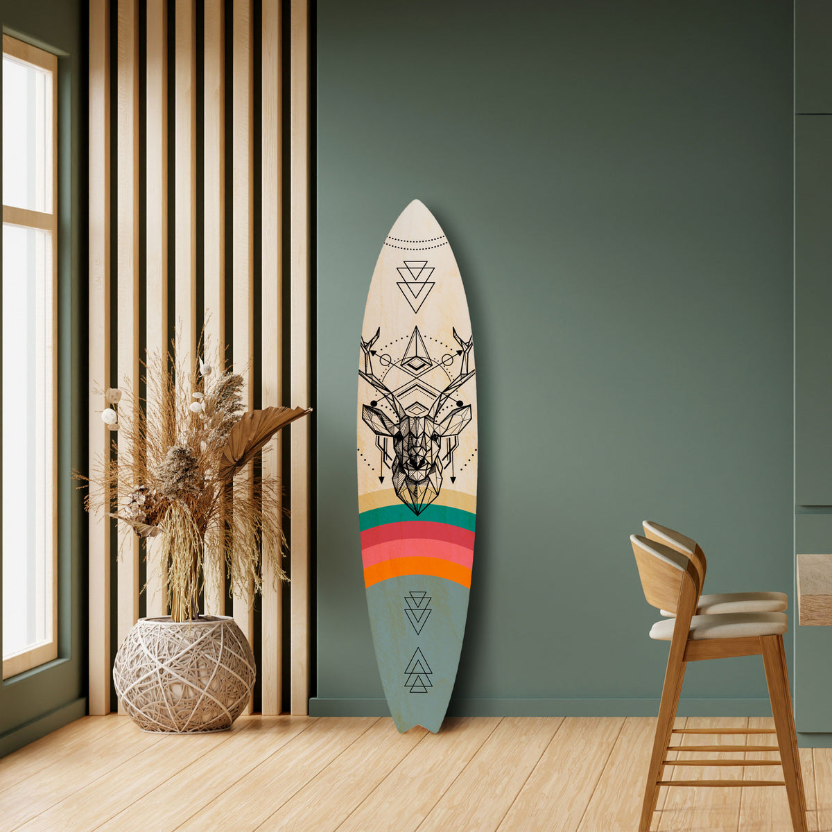 DEER OF COLOR Deko-Surfboard