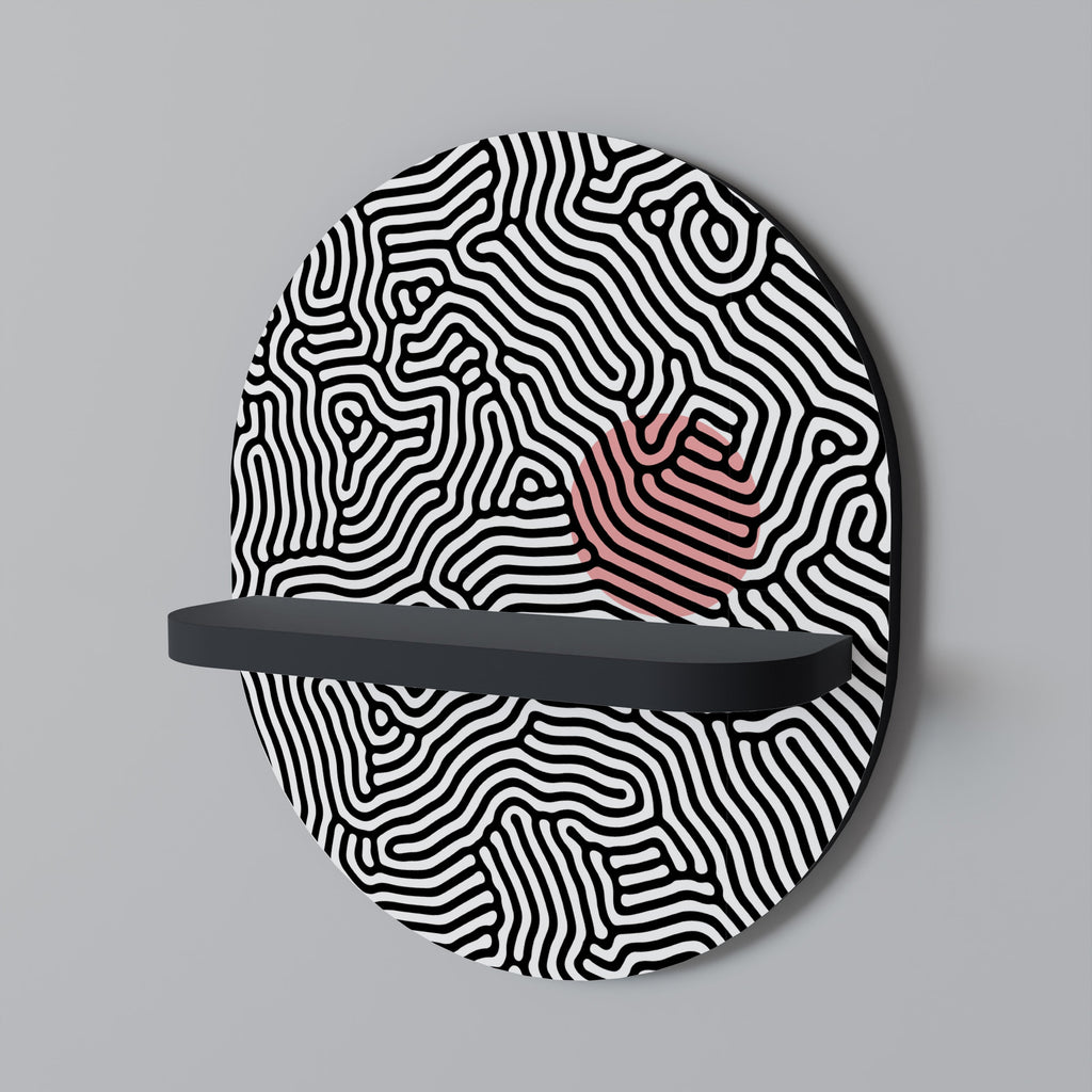 LIVING DOT Ovales Kunstregal in Schwarz