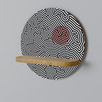 LIVING DOT Round Art Shelf In Oak Effect