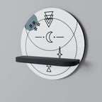 CELESTIAL BODY Rundes Kunstregal in Schwarz