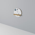 CELESTIAL BODY Rundes Kunstregal in Eiche-Optik