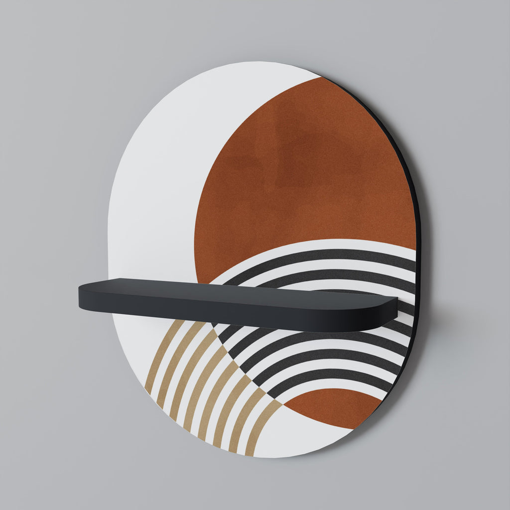 SPACE AROUND Ovales Kunstregal in Schwarz