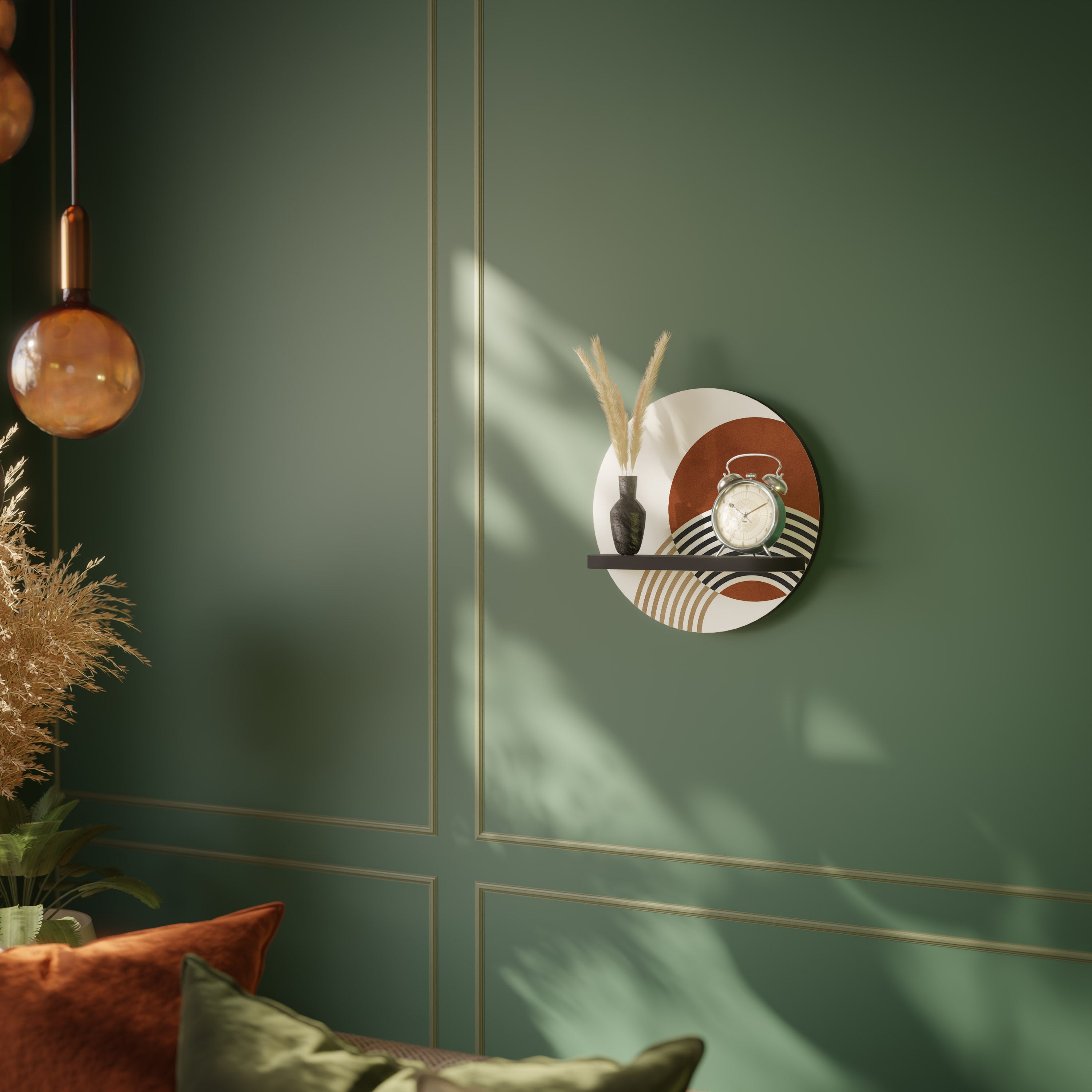 SPACE AROUND Rundes Kunstregal in Schwarz