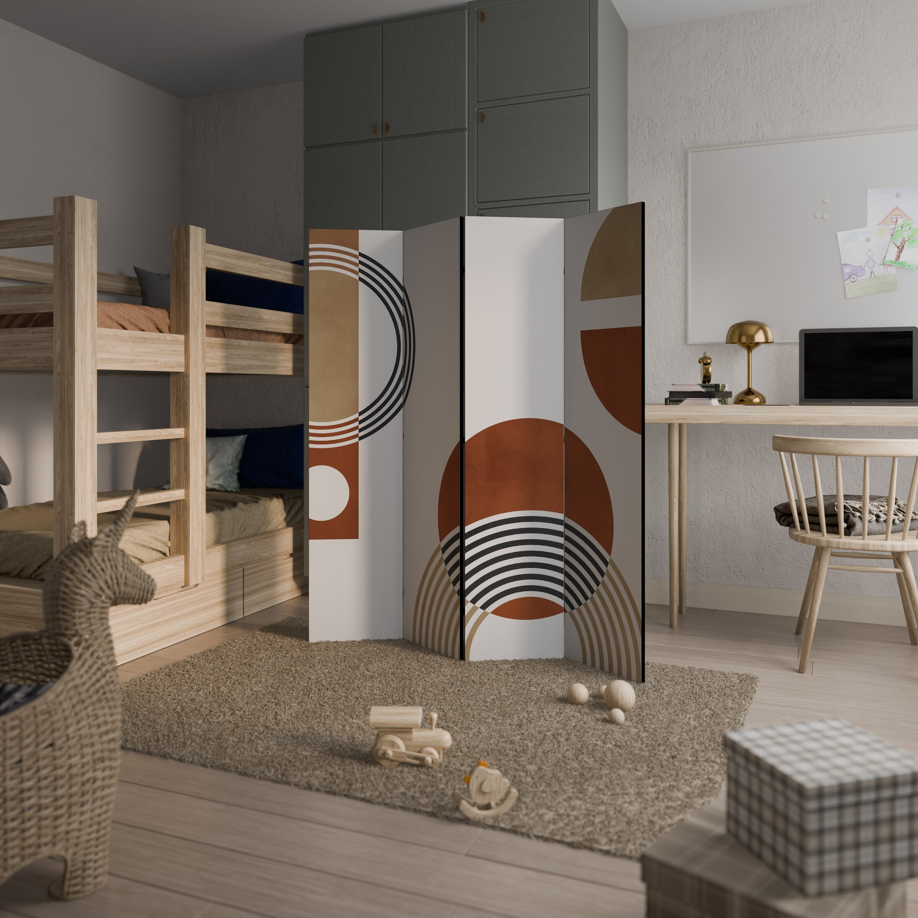 SPACE AROUND Dekorativer 4-teiliger Raumteiler