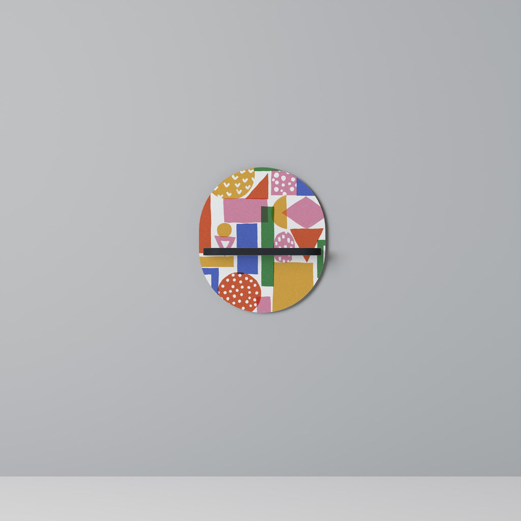 GEOMETRIC GLIMMER Ovales Kunstregal in Schwarz