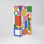 GEOMETRIC GLIMMER Dekorativer Paravent - 3-teilig