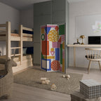 GEOMETRIC GLIMMER Dekorativer Paravent - 3-teilig