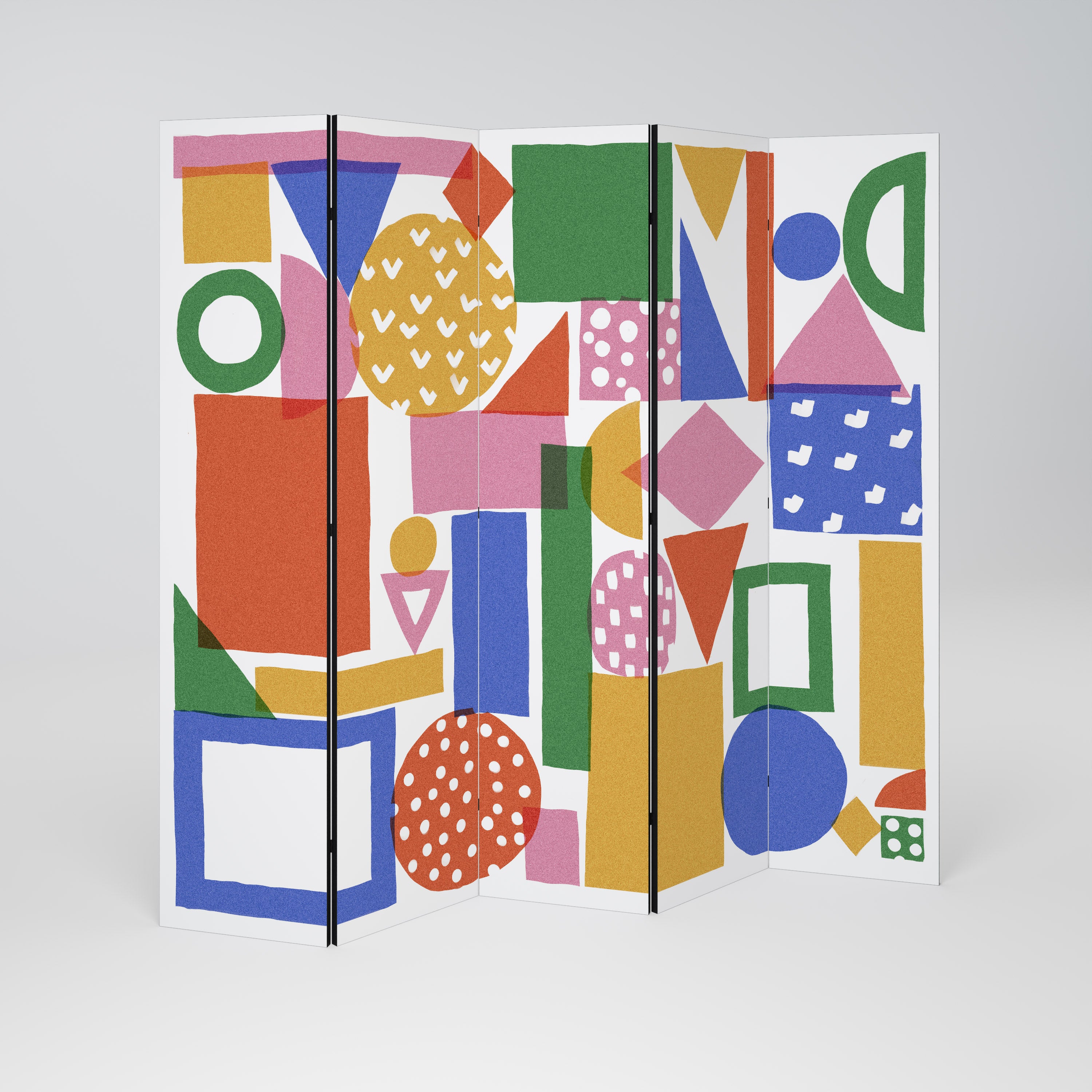 GEOMETRIC GLIMMER 5-Panel Room Divider