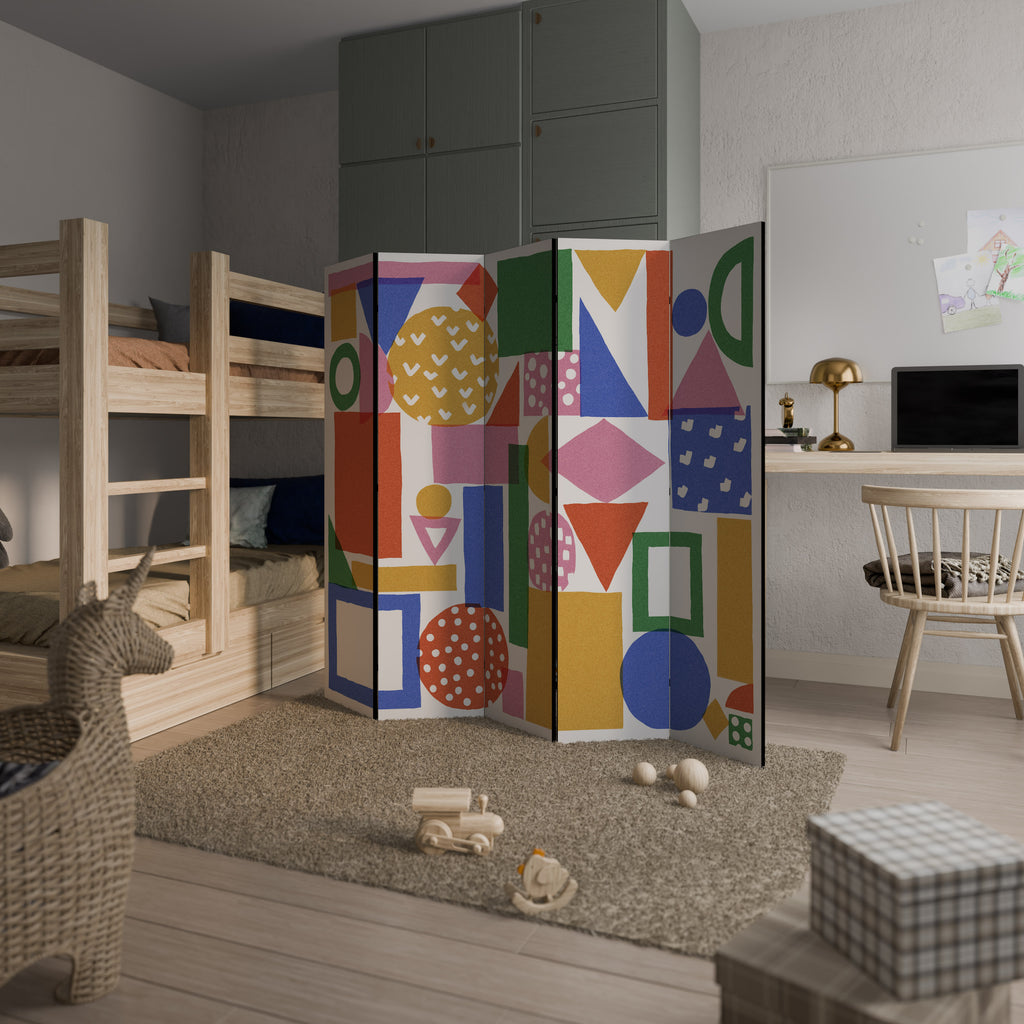 GEOMETRIC GLIMMER 5-Panel Room Divider