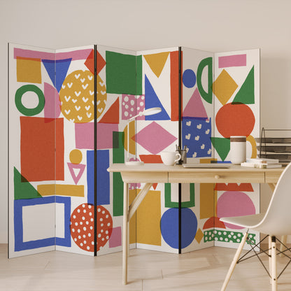 GEOMETRIC GLIMMER 6-Panel Room Divider