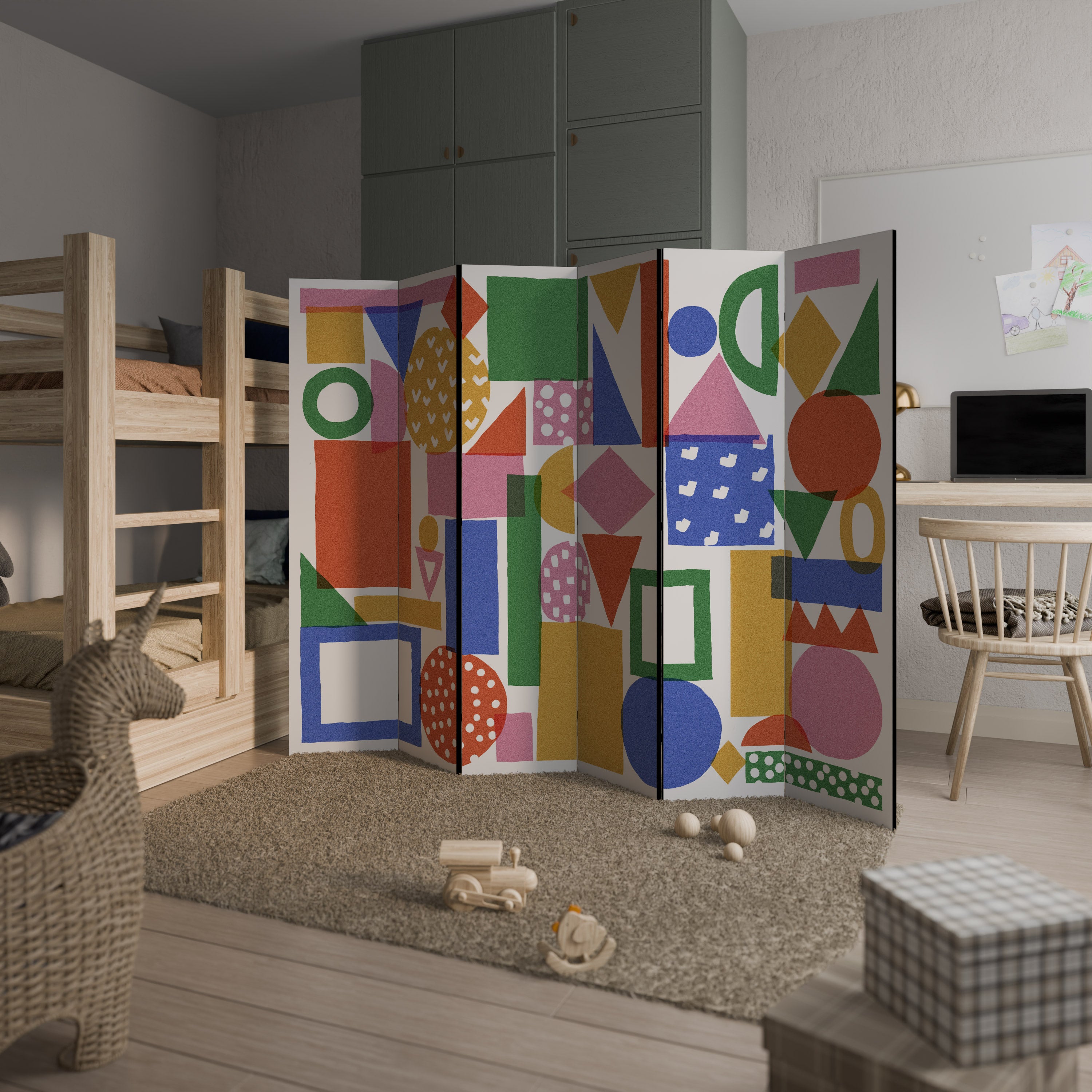 GEOMETRIC GLIMMER 6-teiliger Paravent