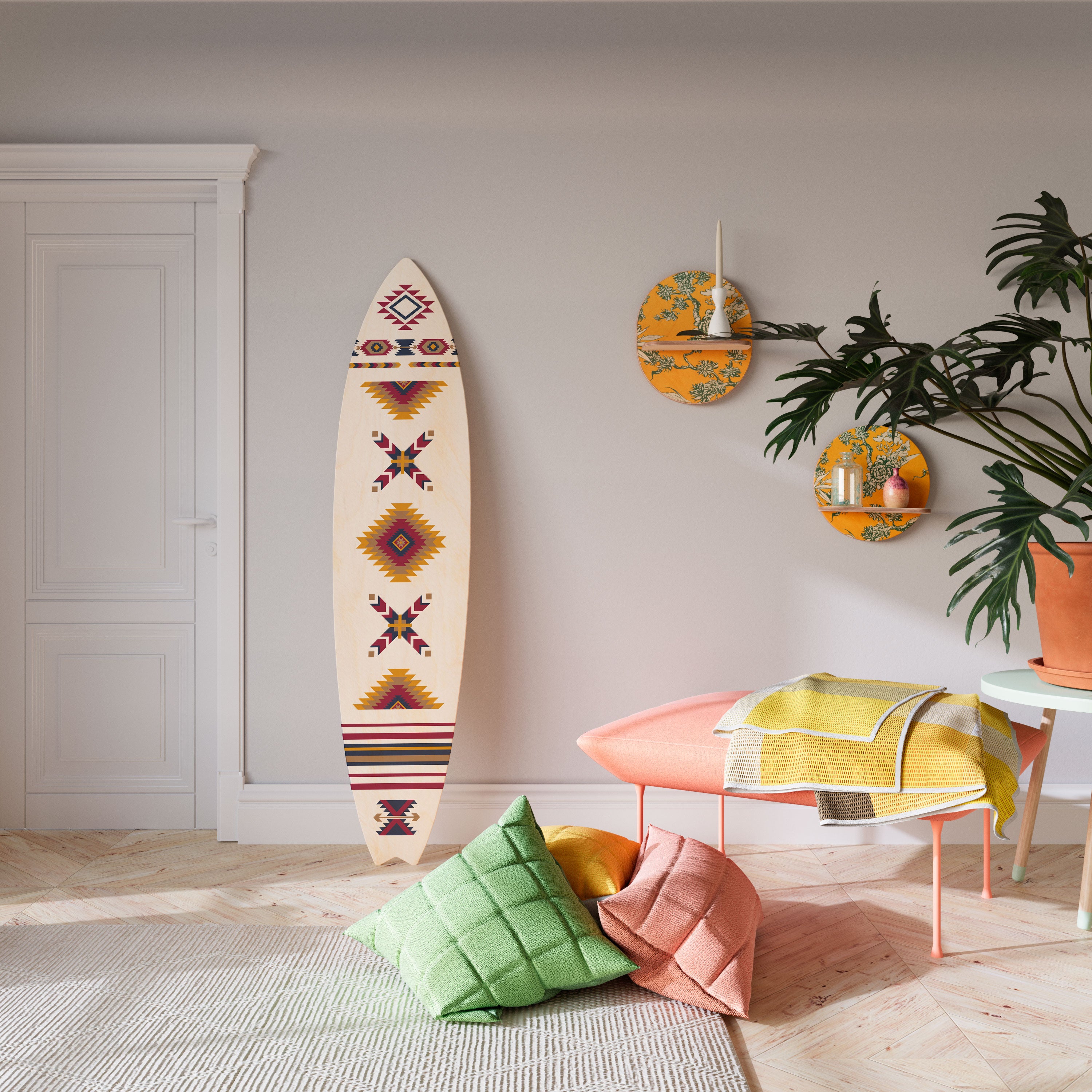ETHNIC TEASER Deko-Surfboard