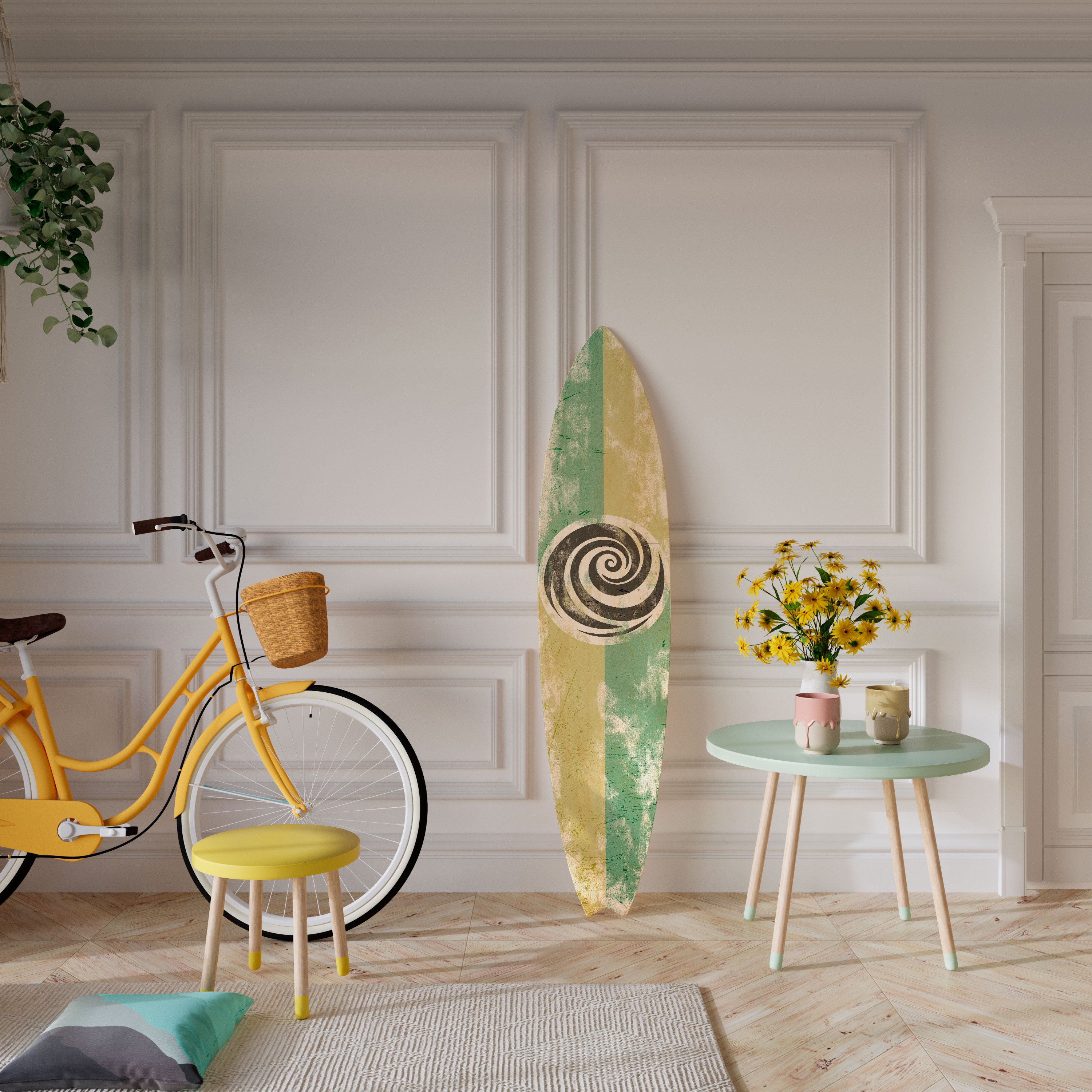 CURLY MODE Deko-Surfboard