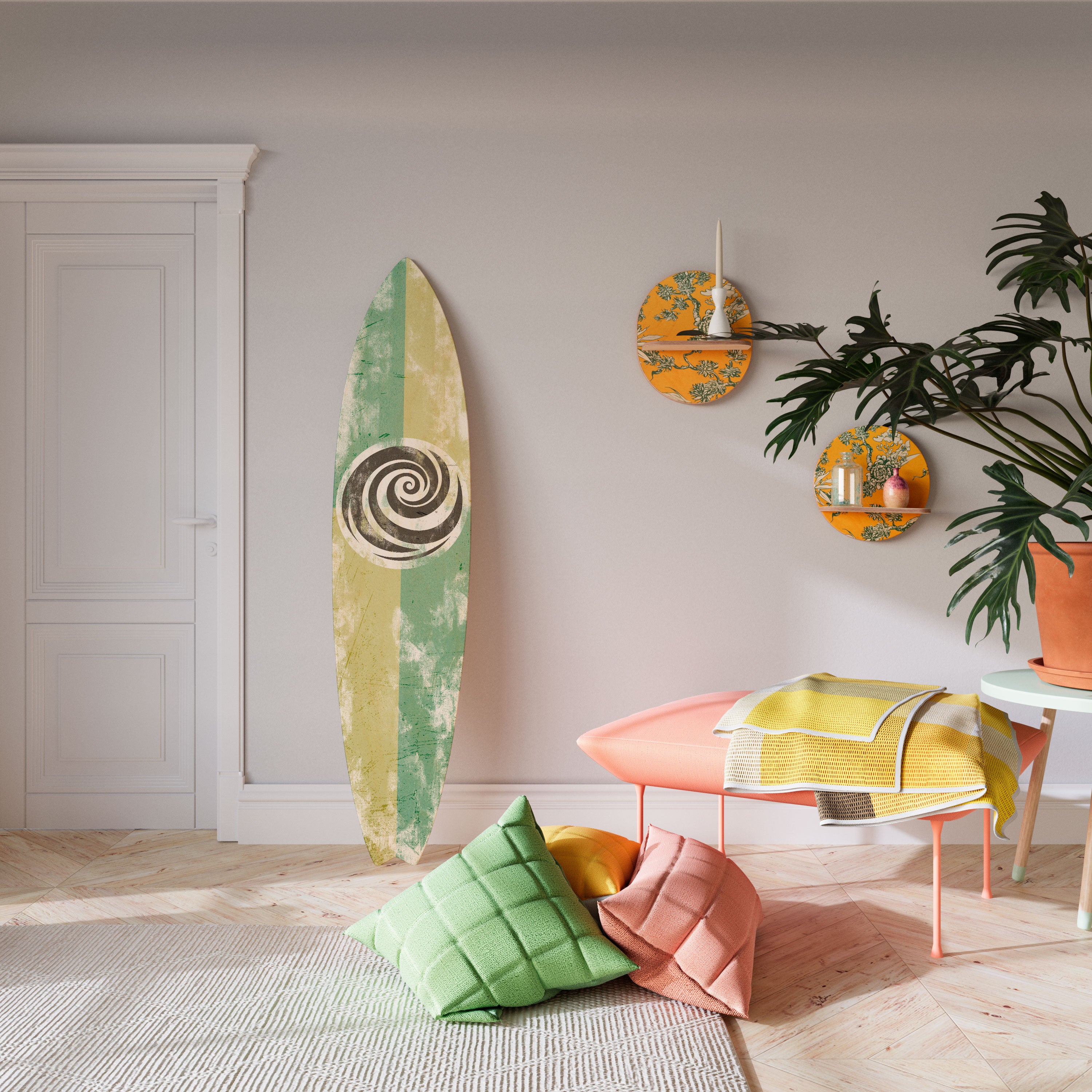 CURLY MODE Deko-Surfboard