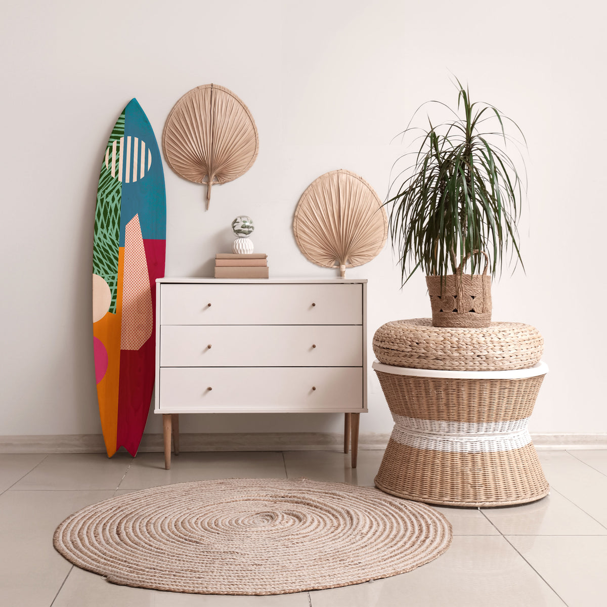 VIVID VIBES Deko-Surfboard