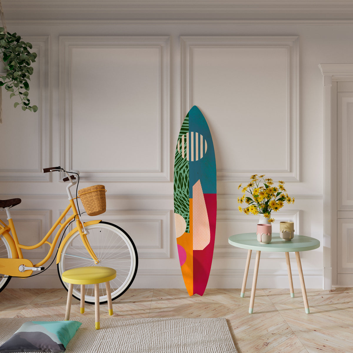 VIVID VIBES Deko-Surfboard