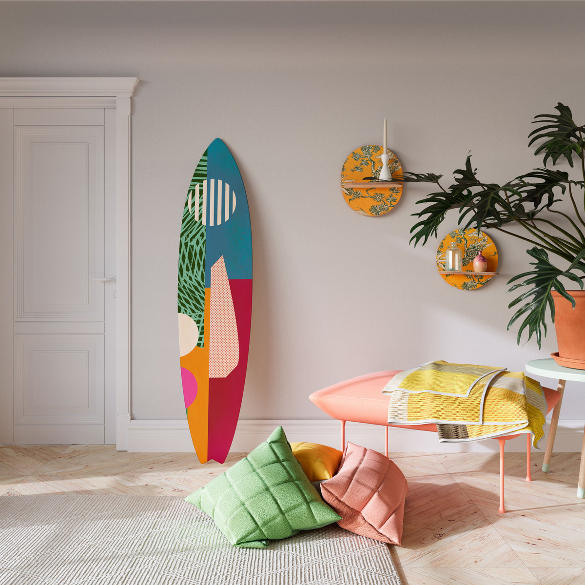 VIVID VIBES Deko-Surfboard