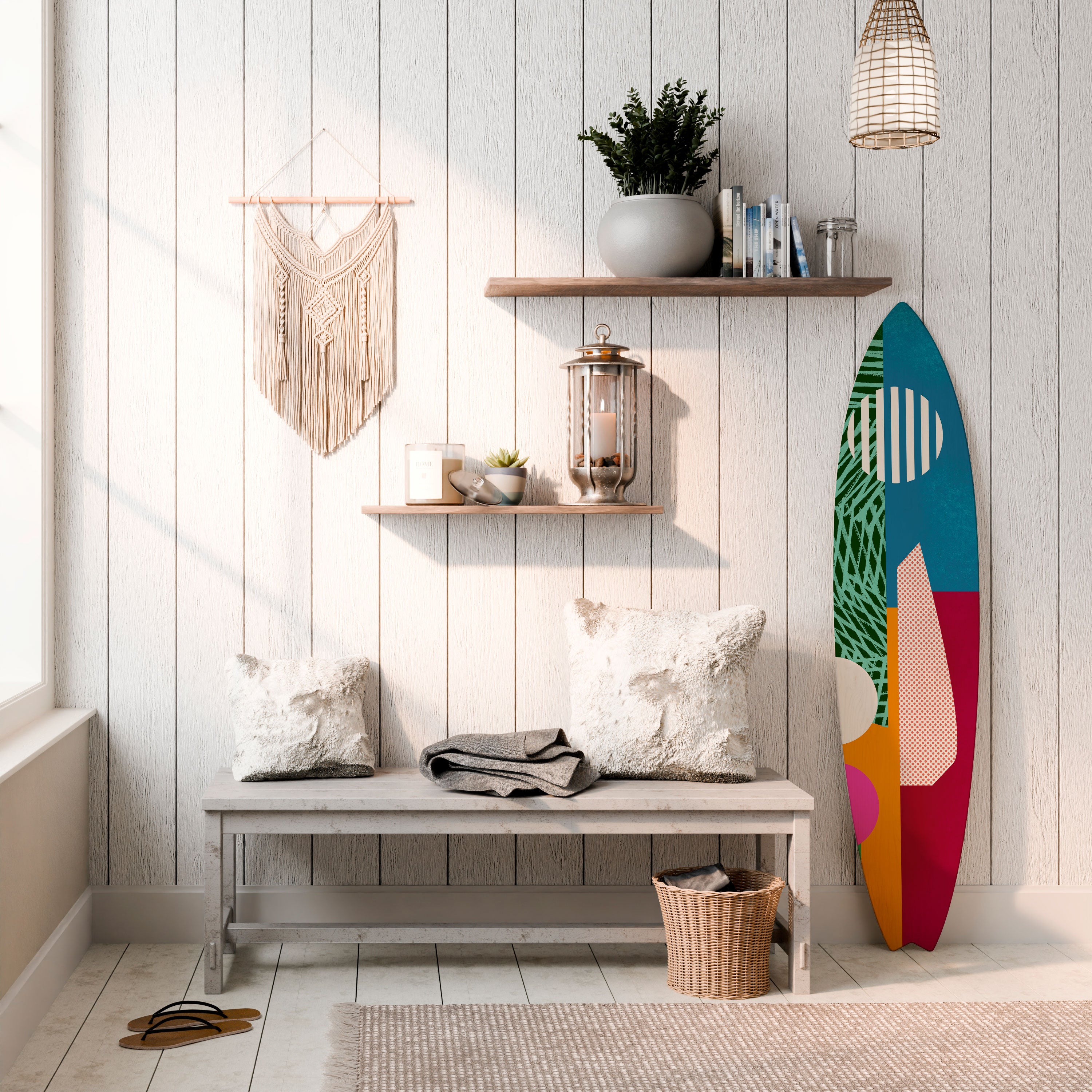 VIVID VIBES Deko-Surfboard